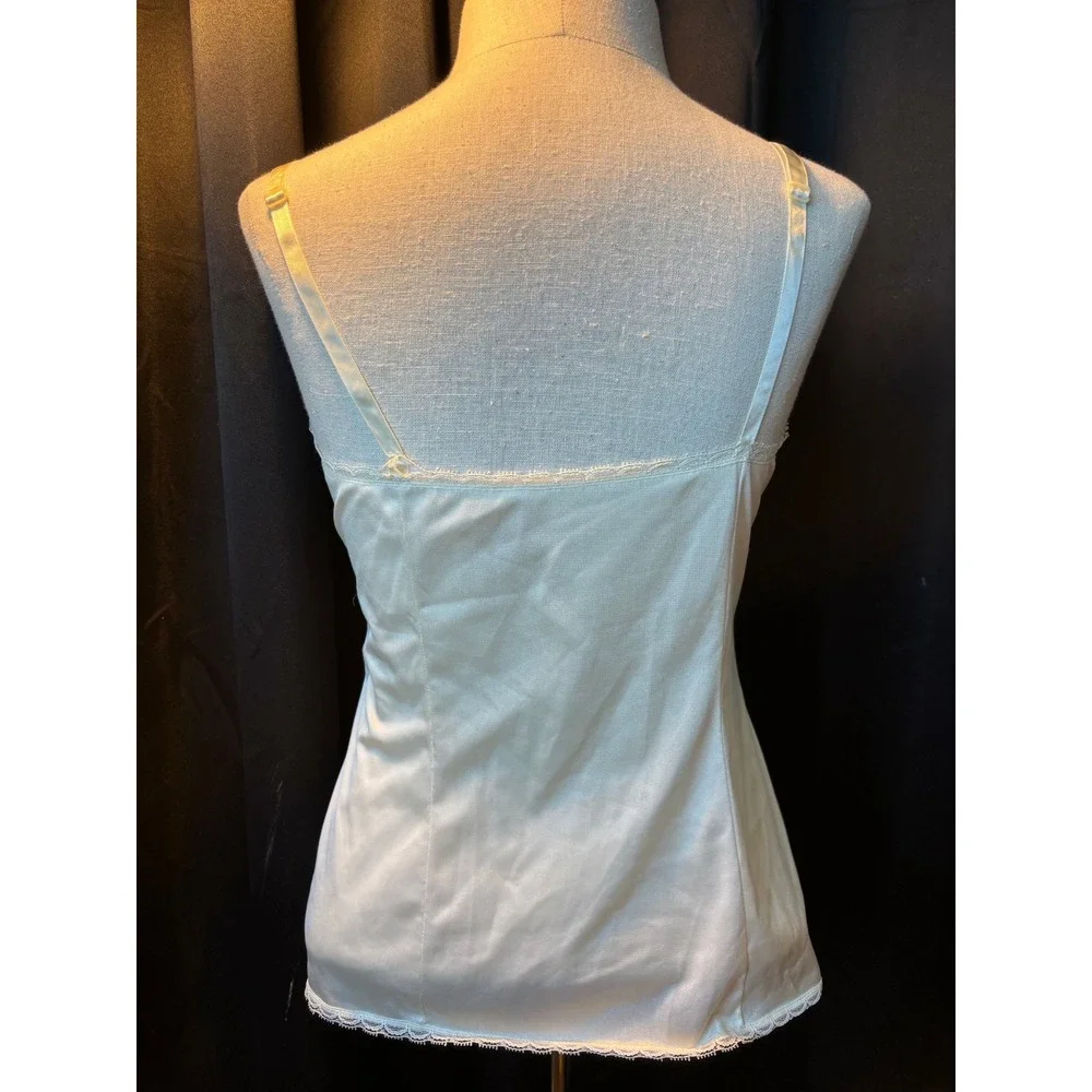 Vintage Vanity‎ Fair Ivory Lace Antron III Nylon Camisole Top Size 34 Cream